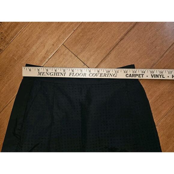 NWT! Kate Spade Saturday Black Mini Skirt Sz4 Pockets & Pleats Perforated Cotton - Picture 10 of 10